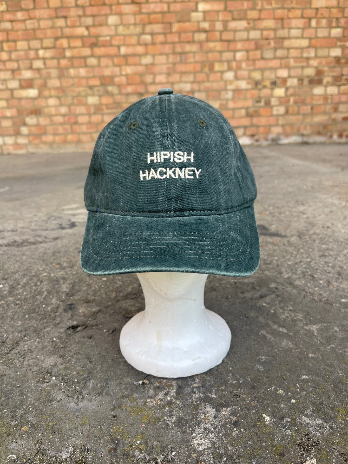 ‘Hipish Hackney’ Cap in Washed Green on Recycled Cotton