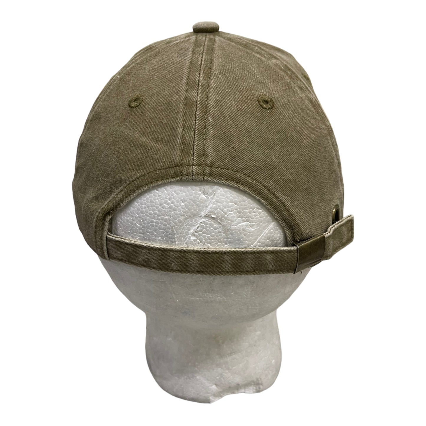 ‘Hipish Hackney’ Recycled Cotton Cap in Washed Tan Olive - One Size Fits All