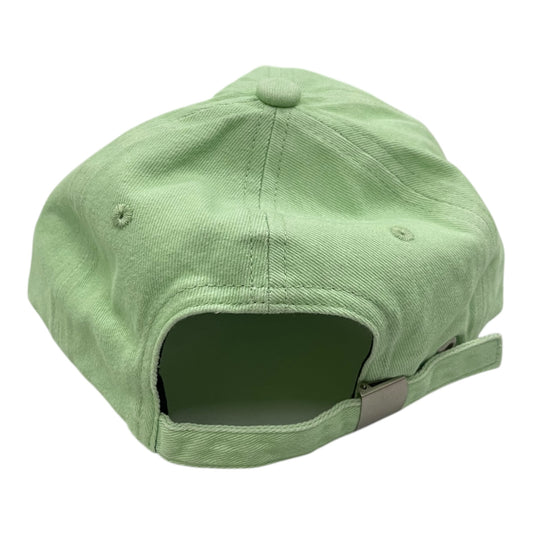 ‘Hipish Hackney’ Cap in Washed Light Green on Recycled Cotton - One Size