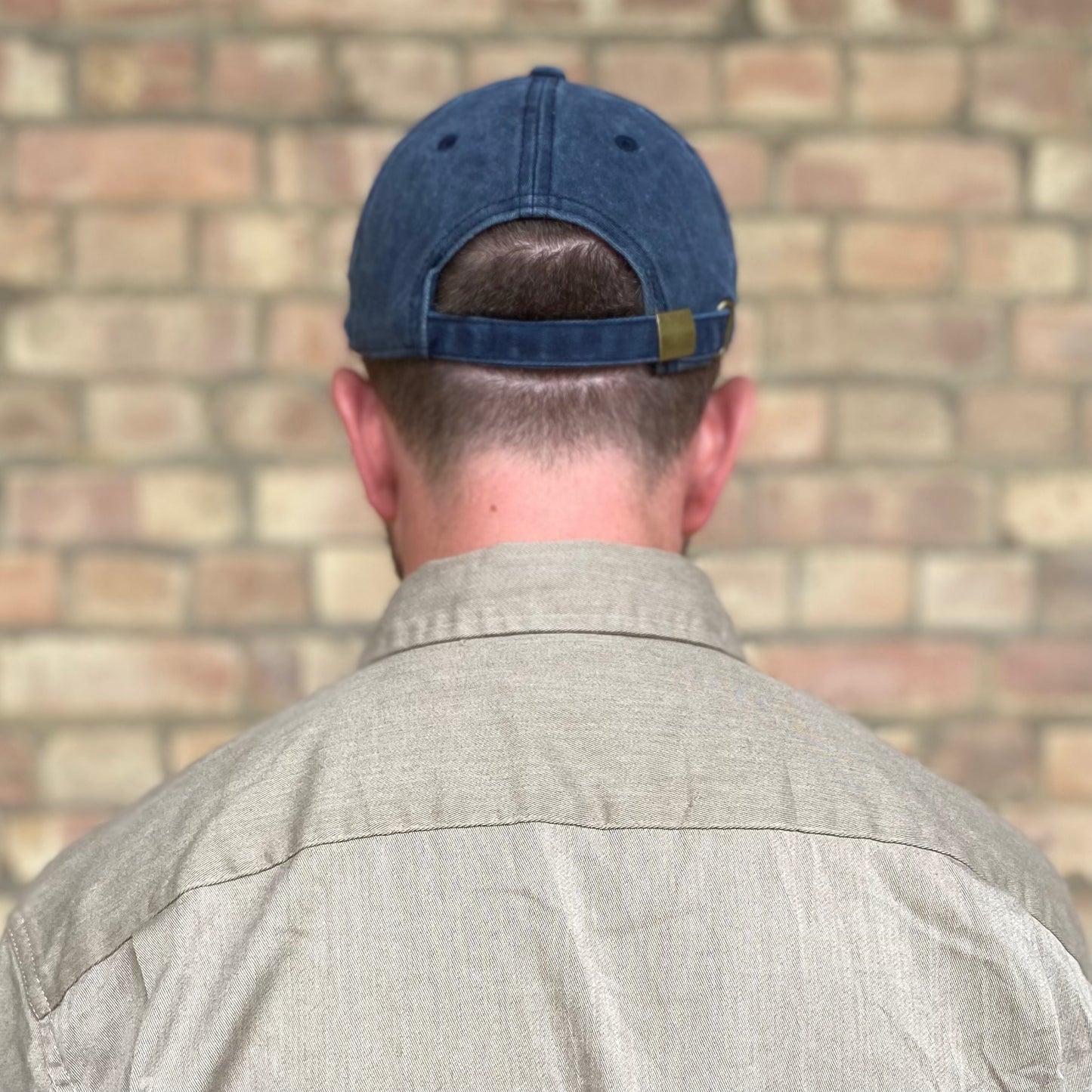 ‘Hipish Hackney’ Recycled Cotton Cap in Washed Navy - One Size Fits All