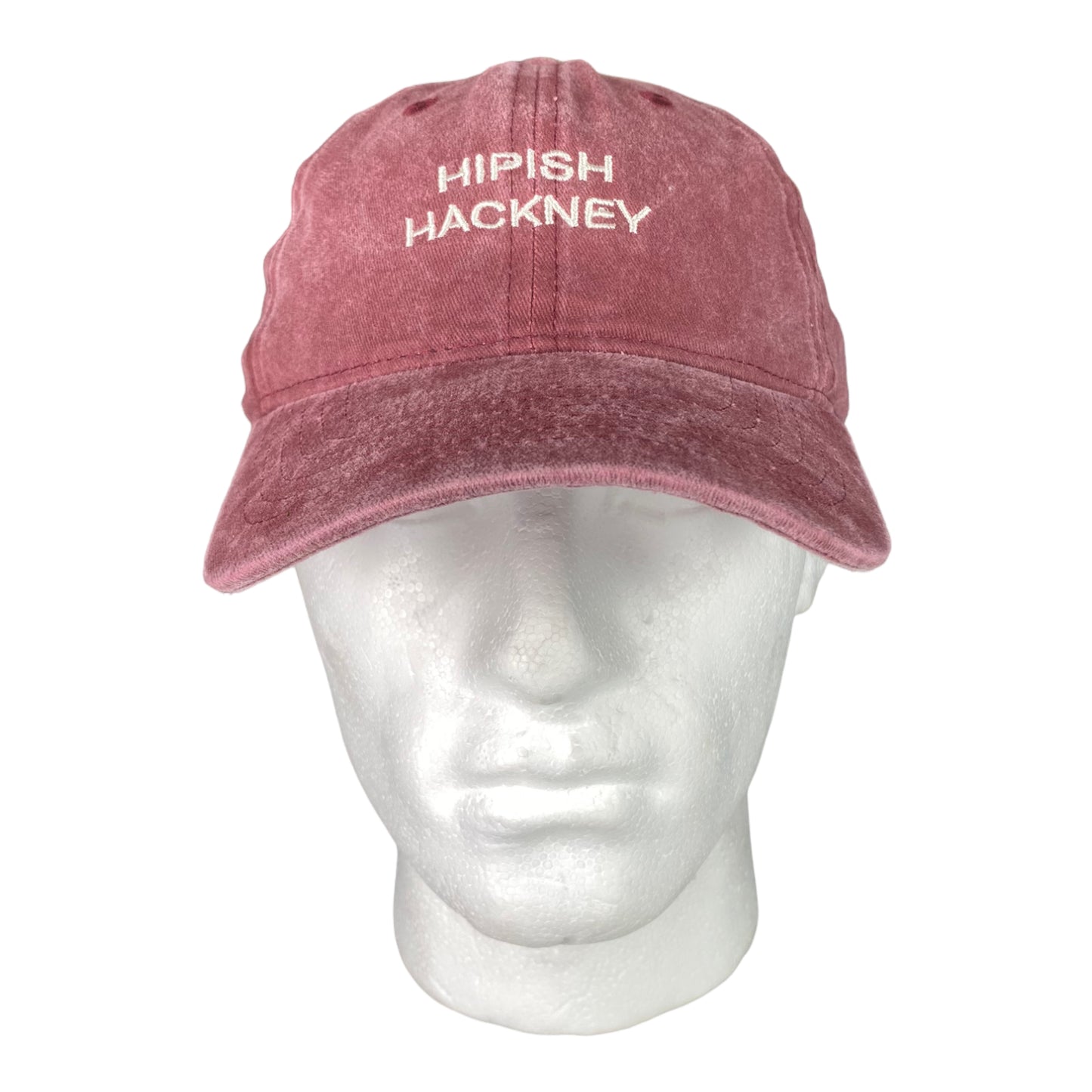‘Hipish Hackney’ Recycled Cotton Cap in Washed Burgundy - One Size Fits All