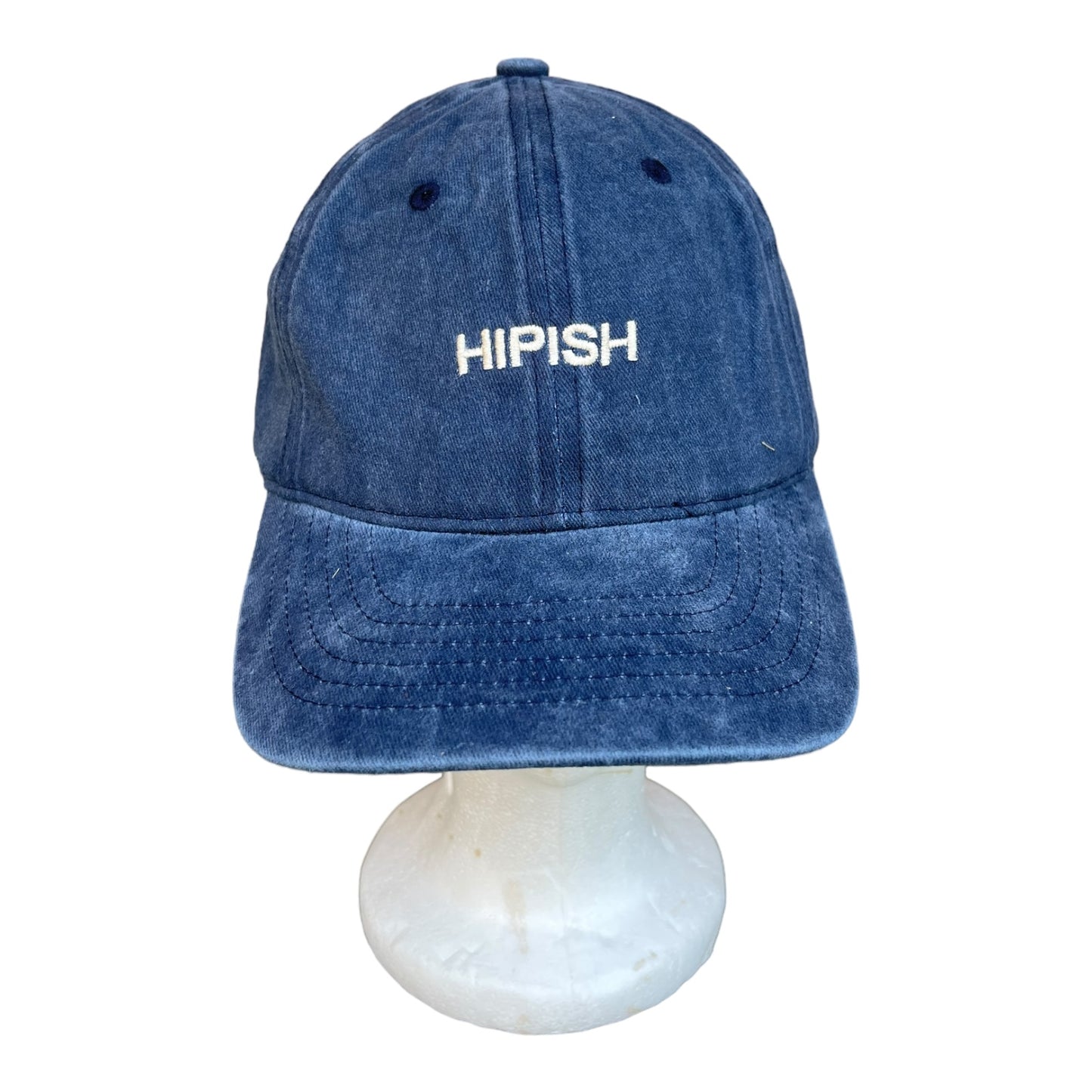 ‘HIPISH’ Cap in Washed Navy on Recycled Cotton - One Size