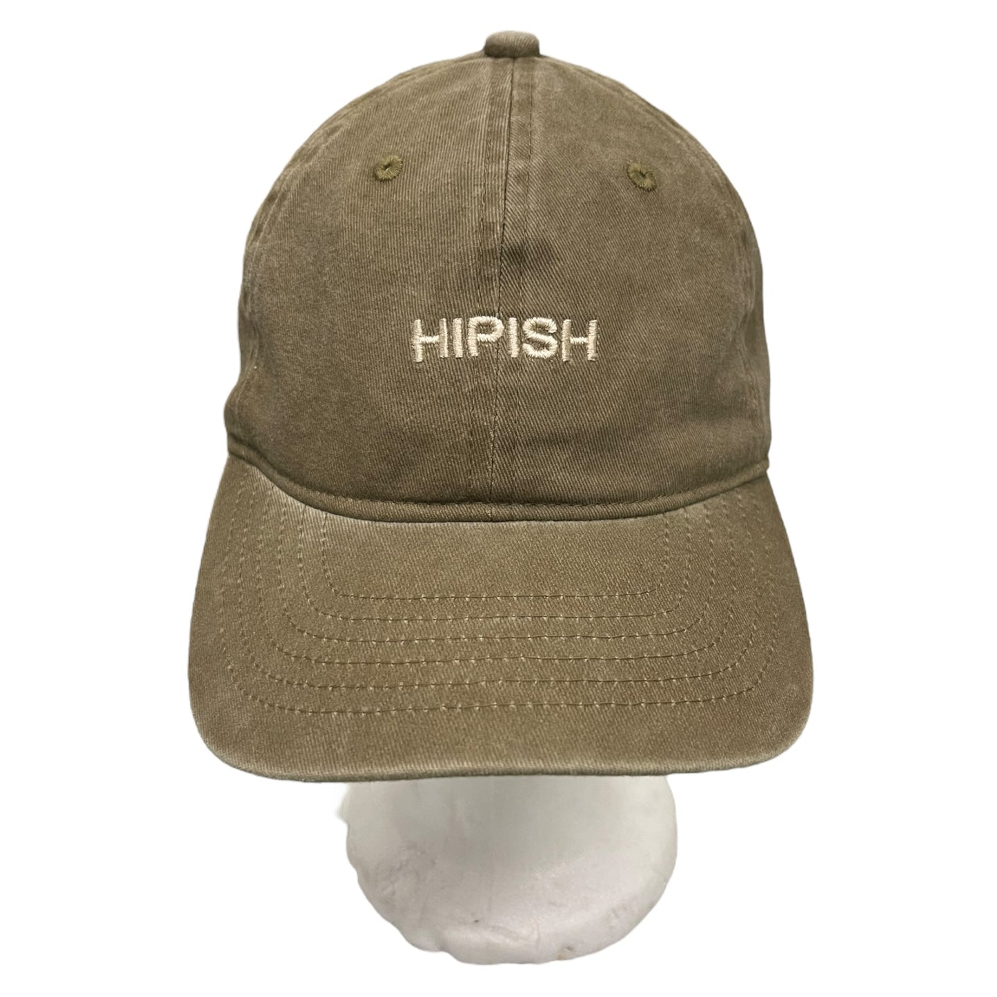 ‘HIPISH’ Cap in Khaki Olive on Recycled Cotton - One Size