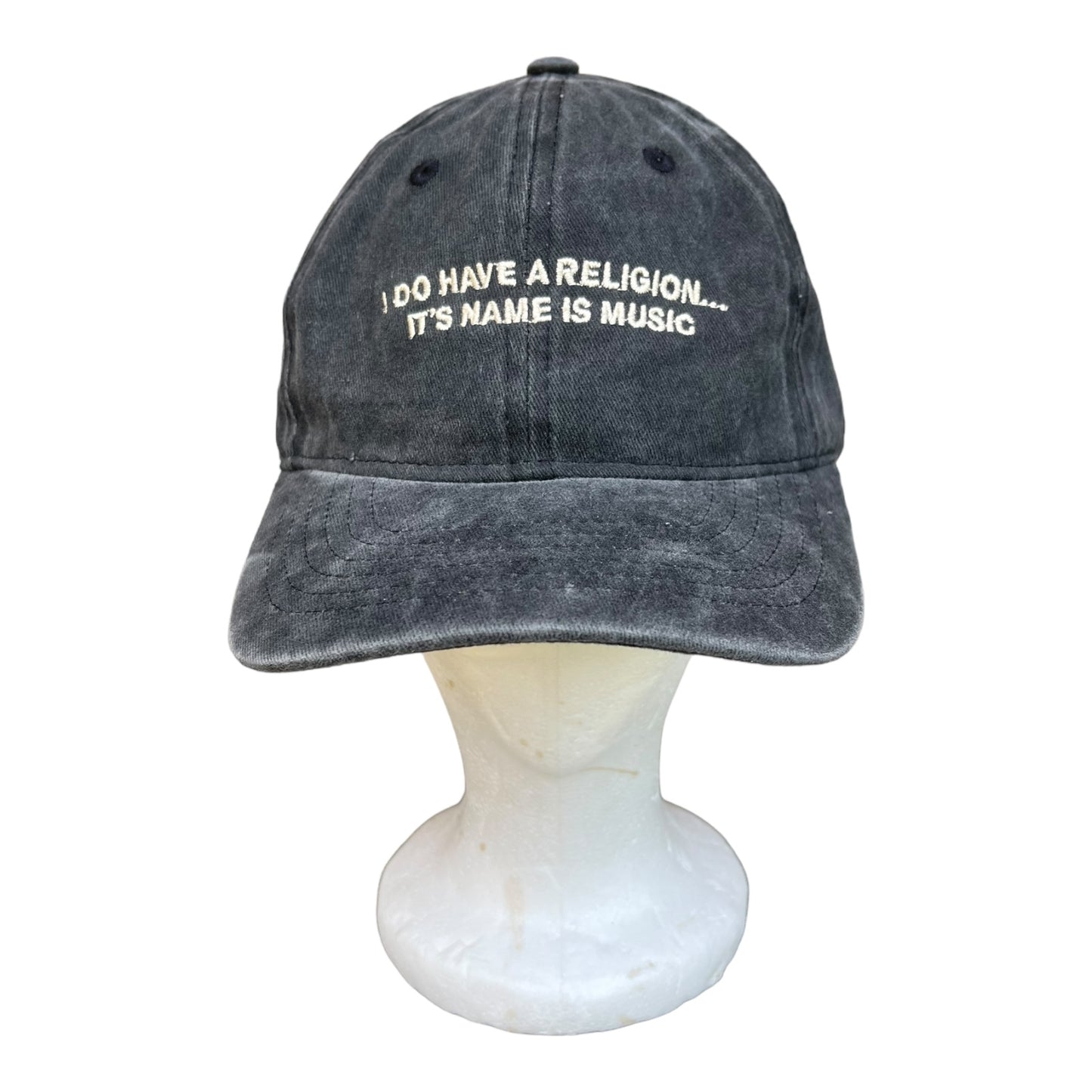 ‘I Do Have a Religion, It’s Name is Music’ Cap in Washed Grey