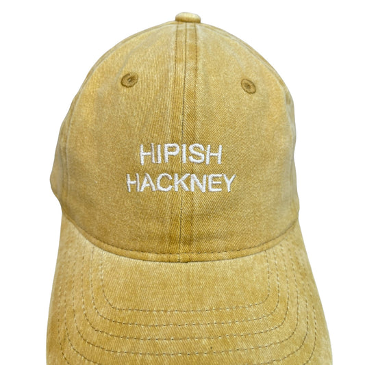 ‘Hipish Hackney’ Cap in Washed Yellow on Recycled Cotton