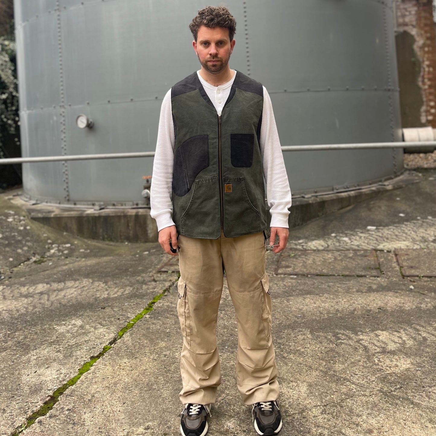 Carhartt Reworked Patched Gilet - Large