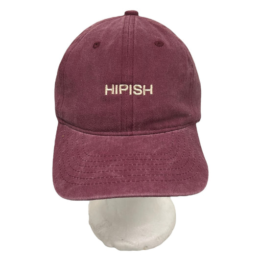 ‘HIPISH’ Cap in Washed Red Bugandy on Recycled Cotton - One Size