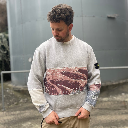 Reworked Stone Island X Funky Blanket Sweatshirt - Medium