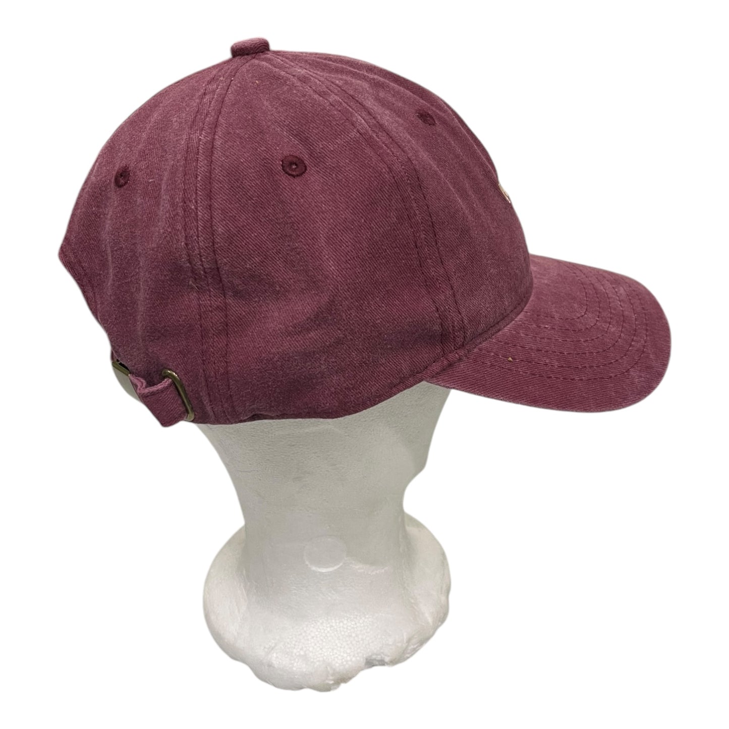 ‘HIPISH’ Cap in Washed Red Bugandy on Recycled Cotton - One Size