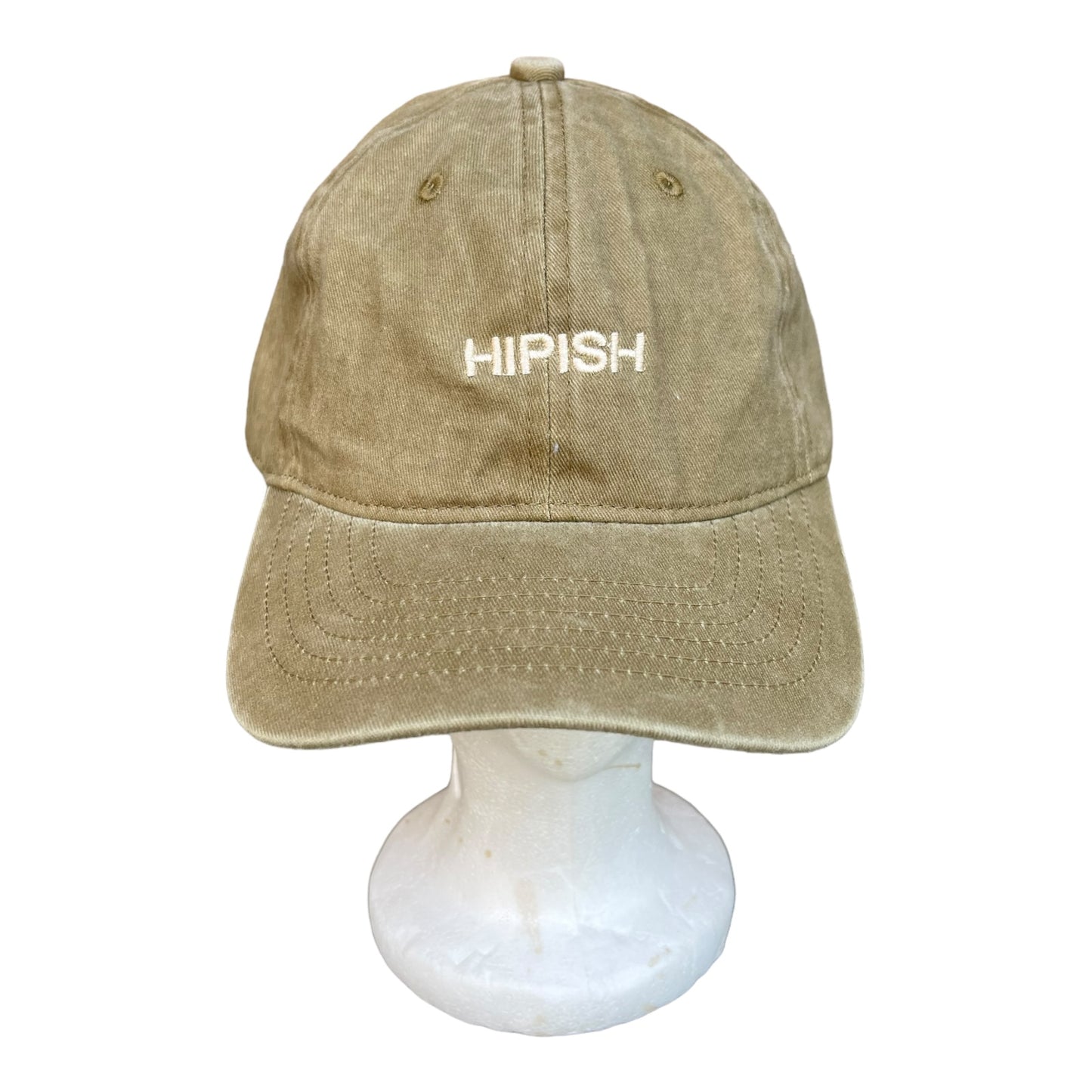 ‘HIPISH’ Cap in Khaki Olive on Recycled Cotton - One Size