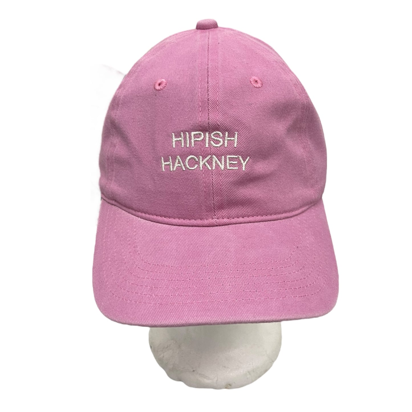 ‘Hipish Hackney’ Cap in Pink on Recycled Cotton - One Size