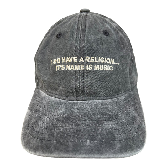 ‘I Do Have a Religion, It’s Name is Music’ Cap in Washed Grey