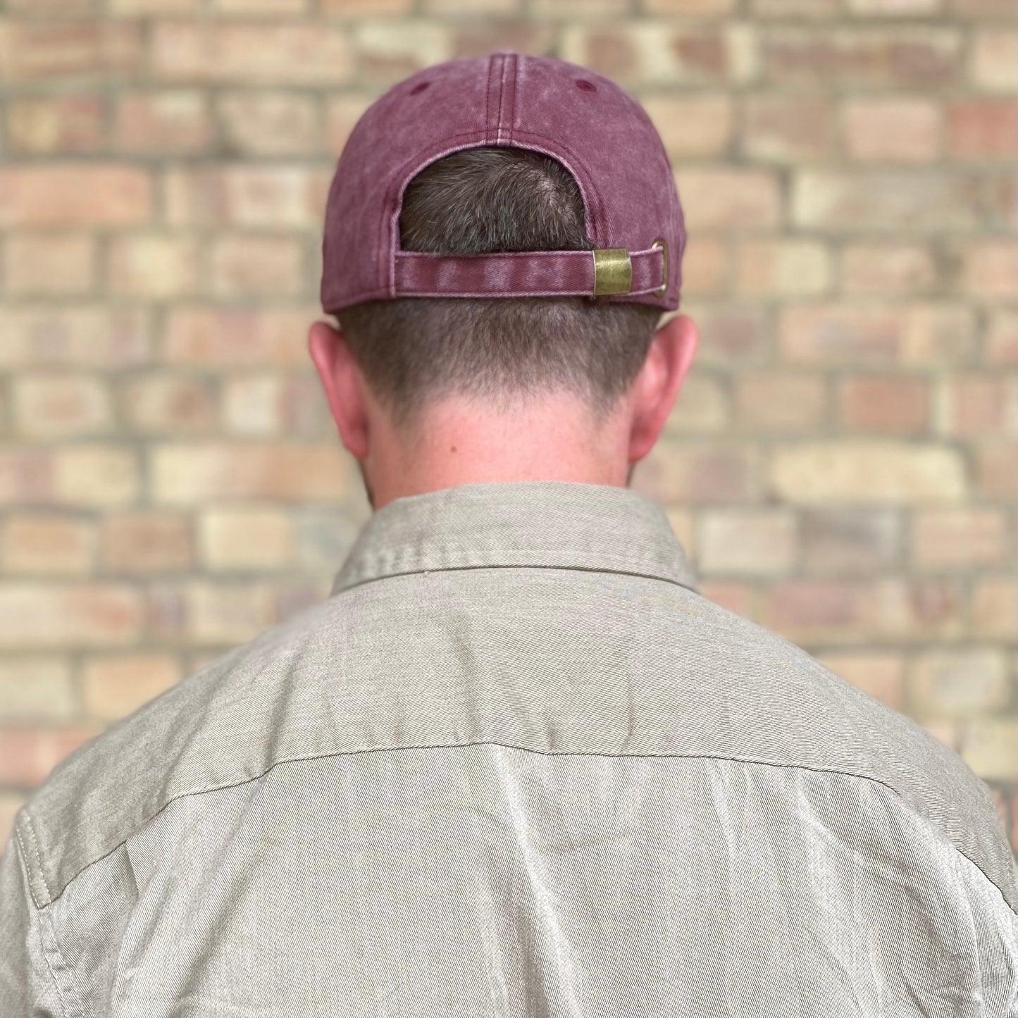 ‘Hipish Hackney’ Recycled Cotton Cap in Washed Burgundy - One Size Fits All