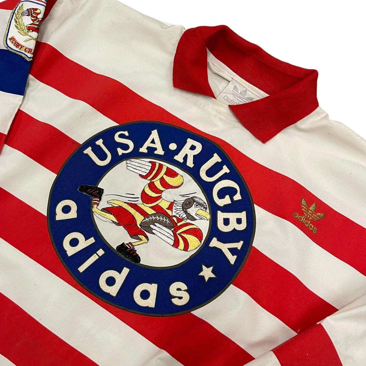 Adidas U.S.A Rugby Vintage Polo Shirt - Medium