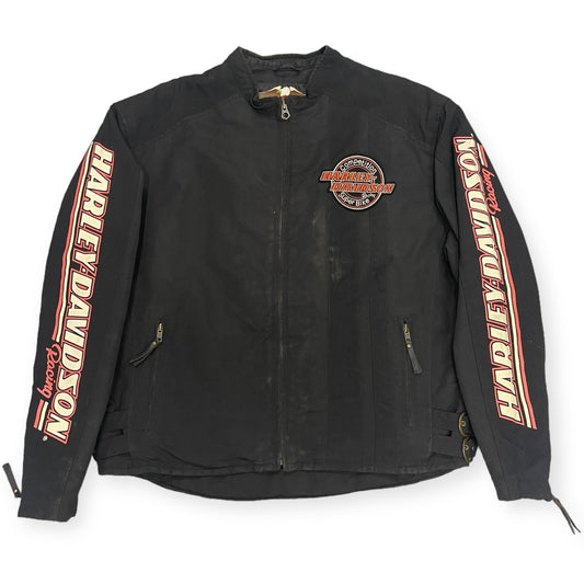 Harley Davidson Black Racing Style Jacket - Large